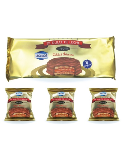 [01637] Dulce De Leche Negro Alfajores 50g