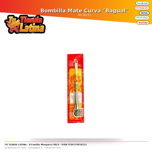 [00157] Bombilla Mate Curva "Bagual"