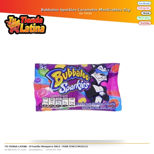 [79494] Caramelle gommose Bubbaloo Sparkies 25g