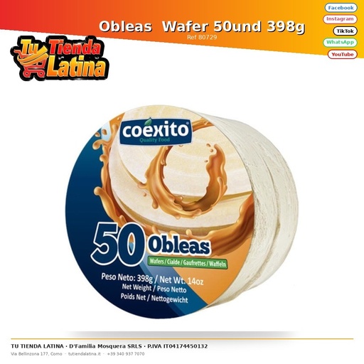 [80729] Obleas Wafer 50und 398g