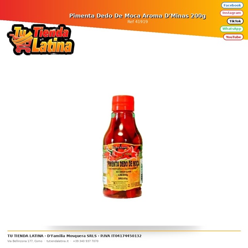 [41919] D'Minas Aroma Mocha Finger Pepe 200g