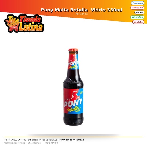 [13453] Pony Malta Botella  Vidrio 330ml
