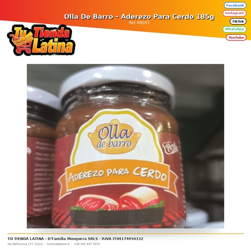 [48087] Olla De Barro – Aderezo Para Cerdo 185g