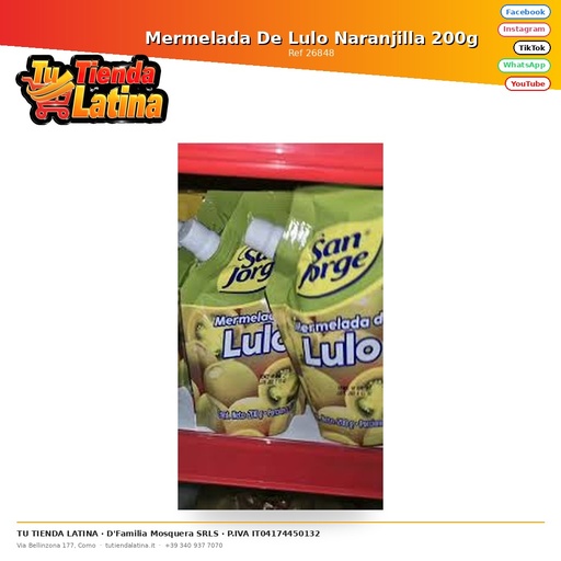 [26848] Mermelada De Lulo Naranjilla 200g