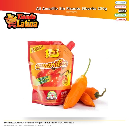 [03605] Ají Amarillo Sin Picante Sibarita 250g