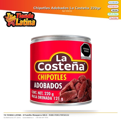 [05031] Chipotles Adobados La Costeña 220gr