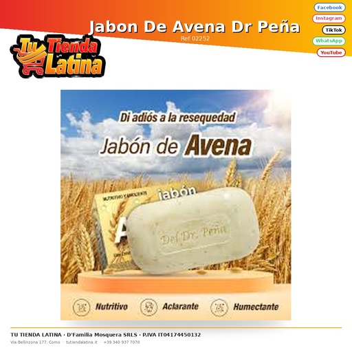 [02252] Sapone alla farina d'avena Dr Peña