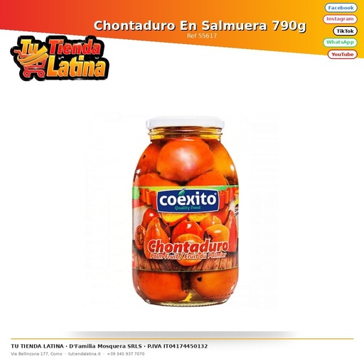 [55617] Chontaduro In Salamoia 790g