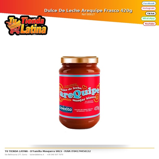 [00927] Dulce De Leche Arequipe Frasco 420g