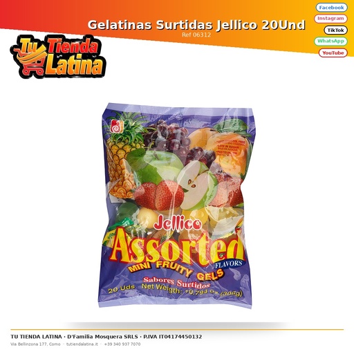 [06312] Jellico Gelatina Assortita 20 Unità