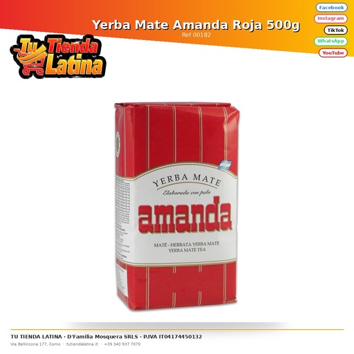 [00182] Yerba Mate Amanda Rossa 500g