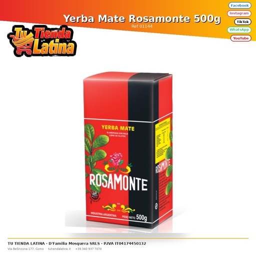 [01144] Yerba Mate Rosamonte 500g