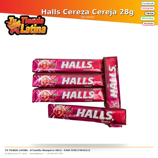 [48440] Halls Cereza Cereja 28g