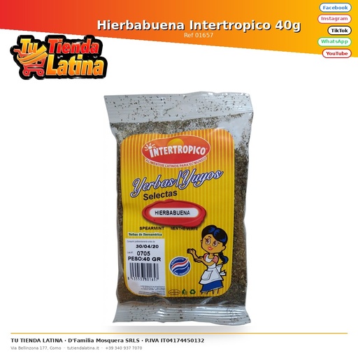 [01657] Hierbabuena Intertropico 40g