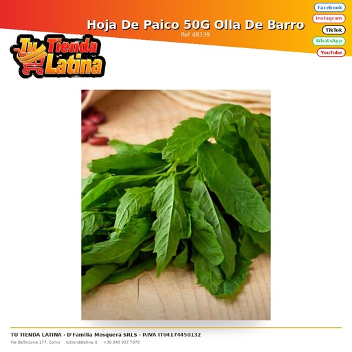 [48339] Hoja De Paico 50G Olla De Barro