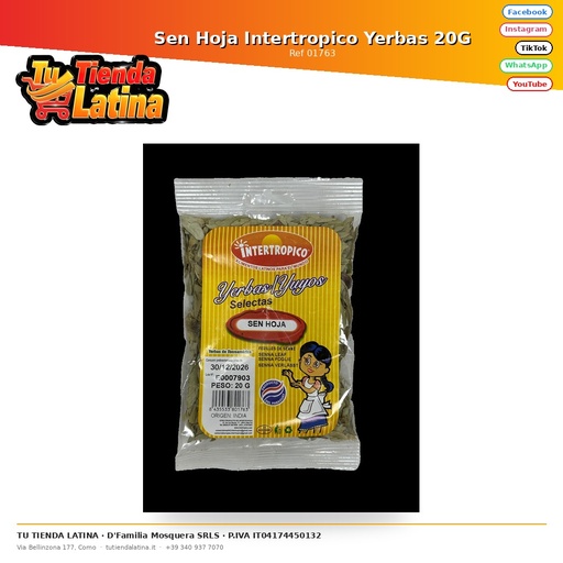 [01763] Sen Hoja Intertropico Yerbas 20G