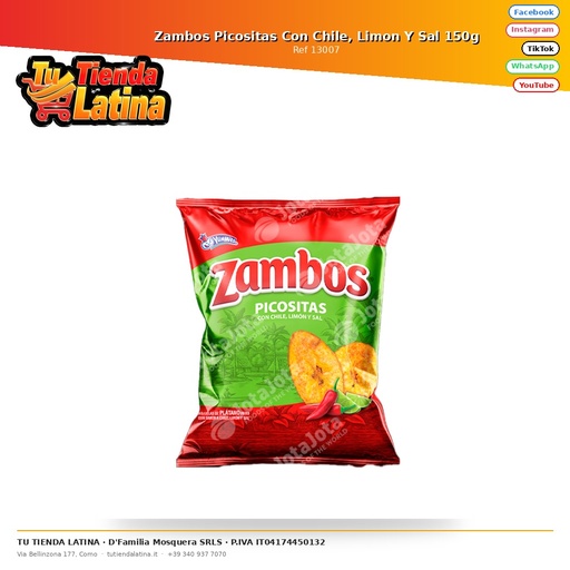[13007] Zambos Picositas with Chile, Lemon and Salt 150g