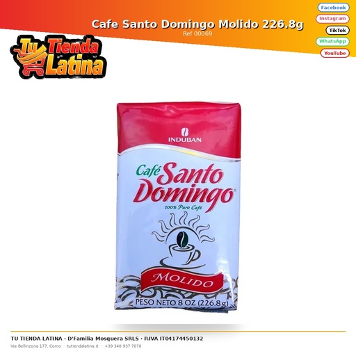 [00069] Cafe Santo Domingo Molido 226.8g