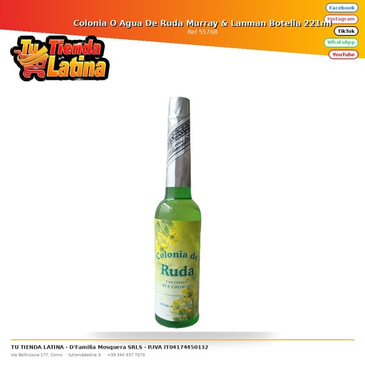 [55768] Colonia O Agua De Ruda Murray & Lanman Botella 221ml
