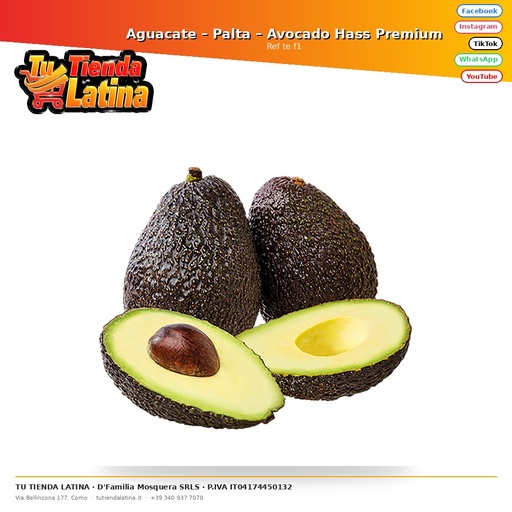 [te f1] Aguacate – Palta – Avocado Hass Premium