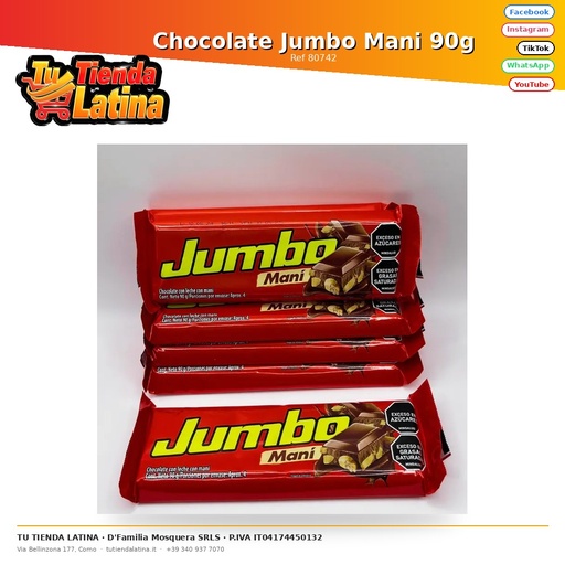 [80742] Jumbo Mani Chocolate 90g