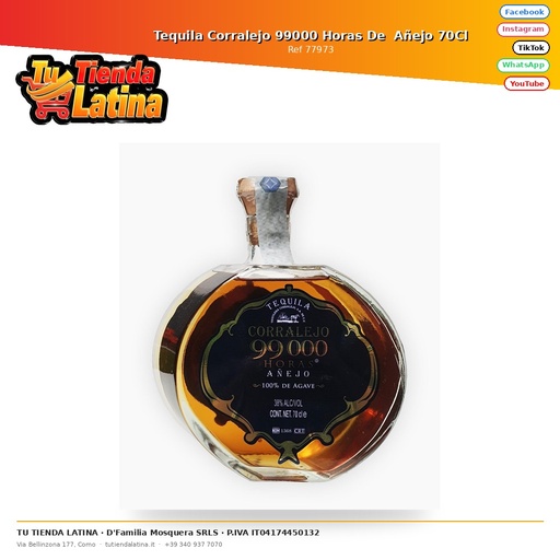 [77973] Tequila Corralejo 99000 Ore di Añejo 70Cl