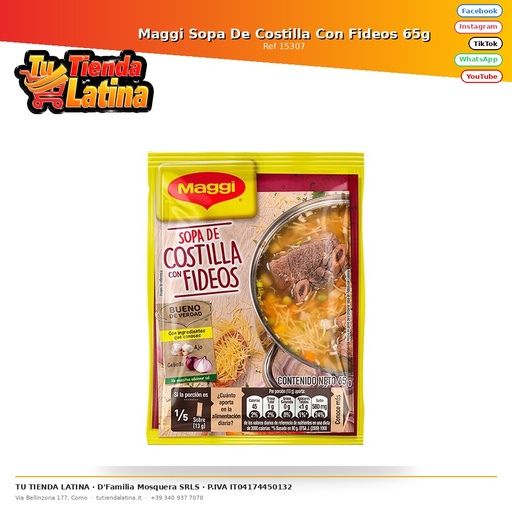 [15307] Maggi Rib Soup with Noodles 65g