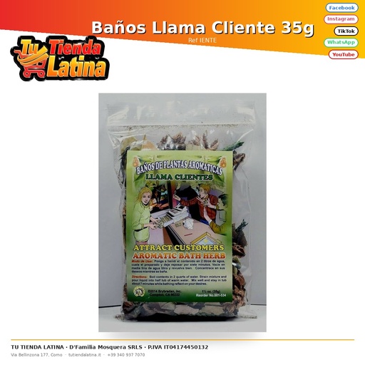 [IENTE] Baños Llama Cliente 35g