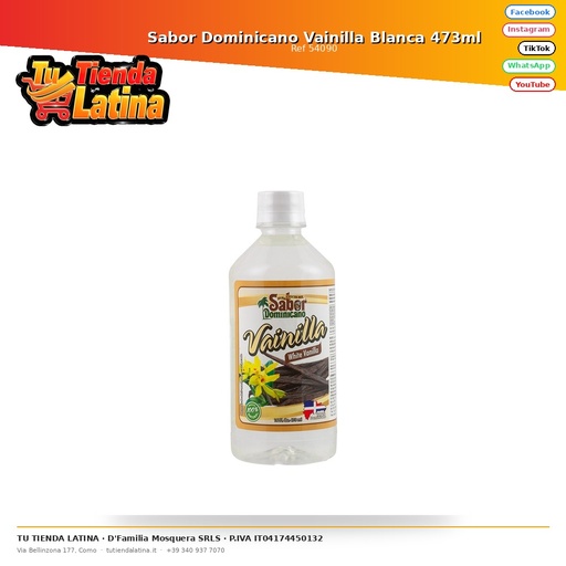 [54090] Sabor Dominicano Vainilla Blanca 473ml