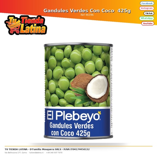 [46396] Green Pigeon Peas With Coconut 425g