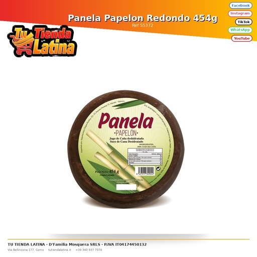 [55372] Panela Papelon Redondo 454g