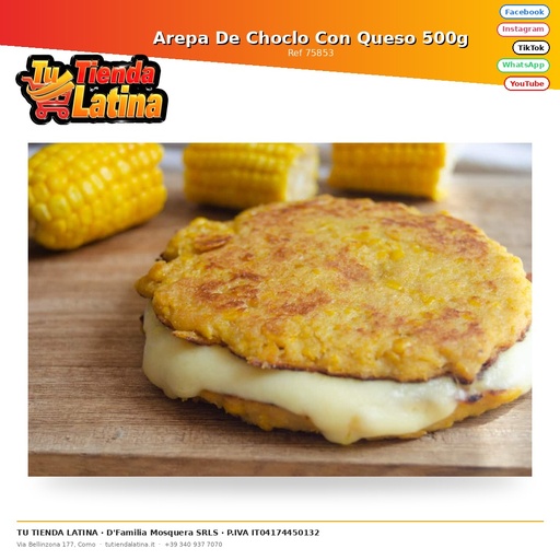 [75853] Arepa di Mais con Formaggio 500g
