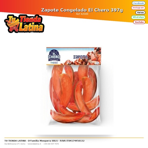 [42089] Zapote Congelado El Chero 397g