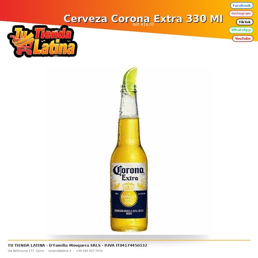 [41670] Corona Extra Beer 330 Ml