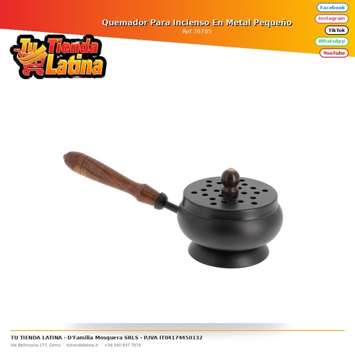 [78785] Quemador Para Incienso En Metal Pequeño