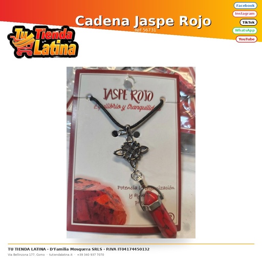 [56731] Cadena Jaspe Rojo 