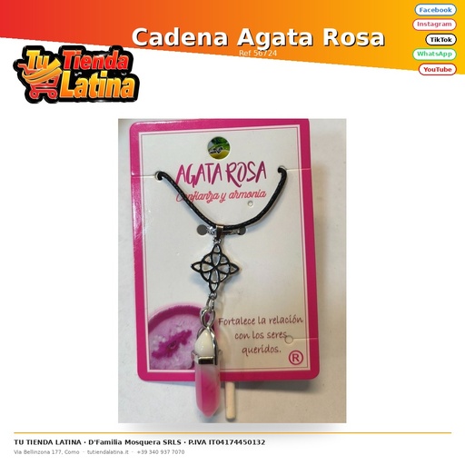 [56724] Catena in agata rosa