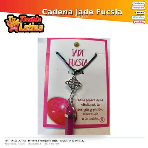 [56722] Cadena Jade Fucsia