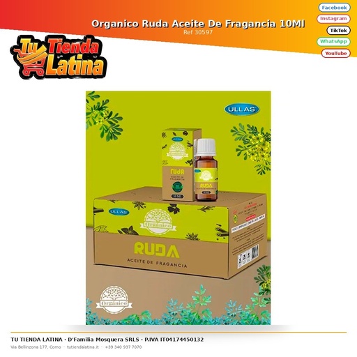 [30597] Organico Ruda Aceite De Fragancia 10Ml