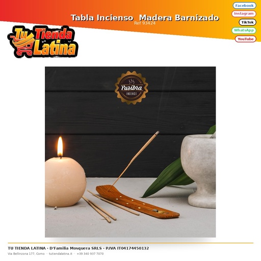 [93424] Tavolino per incenso in legno verniciato