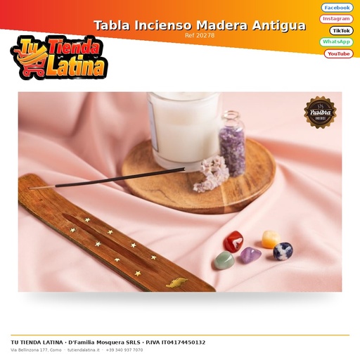 [20278] Antique Wood Incense Table