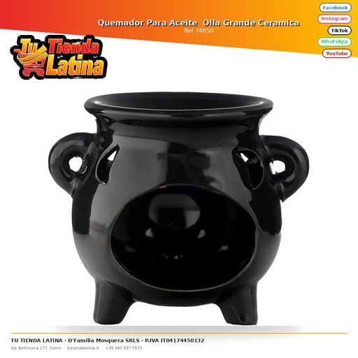 [74850] Quemador Para Aceite  Olla Grande Ceramica