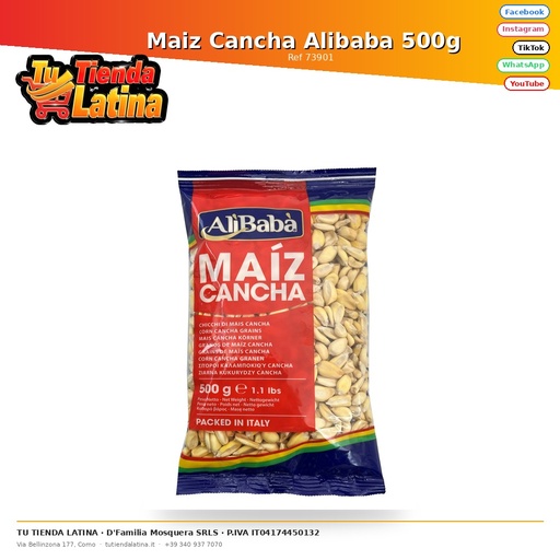 [73901] Maiz Cancha Alibaba 500g  
