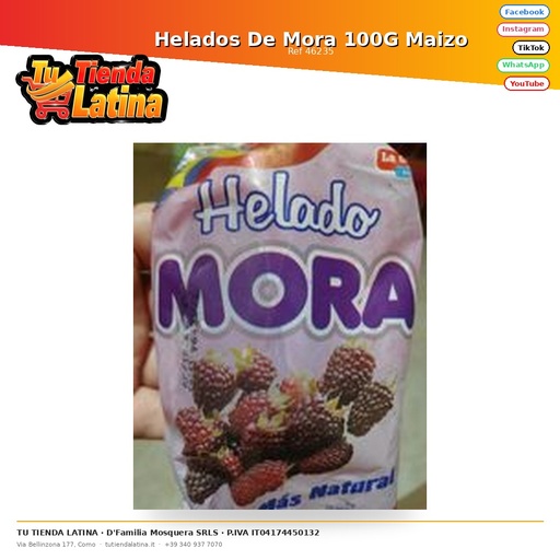 [46235] Helados De Mora 100G Maizo