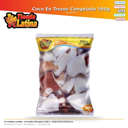 [40757] Coco En Trozos Congelado 500g