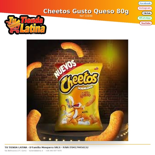 [11648] Cheetos Gusto Formaggio 80g