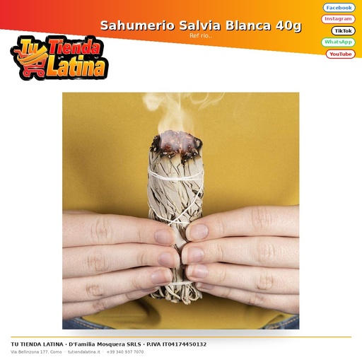 [rio..] Sahumerio Salvia Blanca 40g