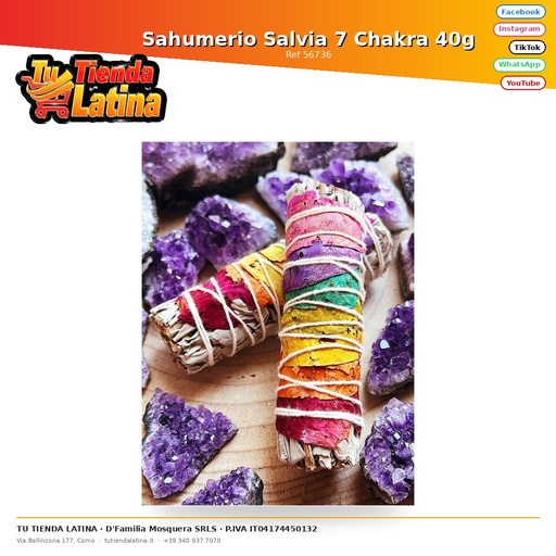 [56736] Sahumerio Salvia 7 Chakra 40g