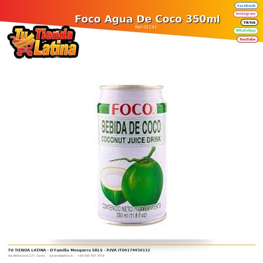[01141] Focus Acqua di Cocco 350ml