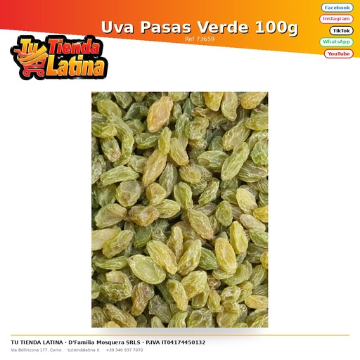 [73659] Green Raisin Grapes 100g